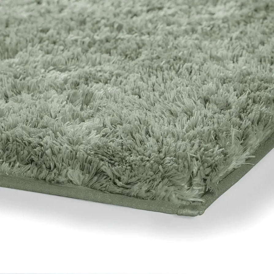 Luxe Home International Bath Mat Super Soft Non Slip Vegas Mats Rectangular Colour Pastel Green