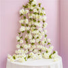 Artificial Cherry Blossom Rattan Flowers Vine White