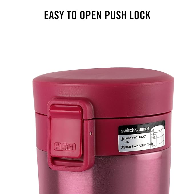 Cello Monty Thermosteel Vacuum Insulated Travel Mug | 450 ml