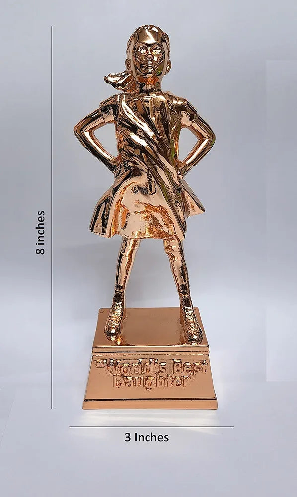 Gold Art India World's Best Daughter Figurine Rose Gold Plated