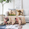 Aerohaven Trendy Designer Girl with Butterfly Hair Print Pillow Covers Pack of 5