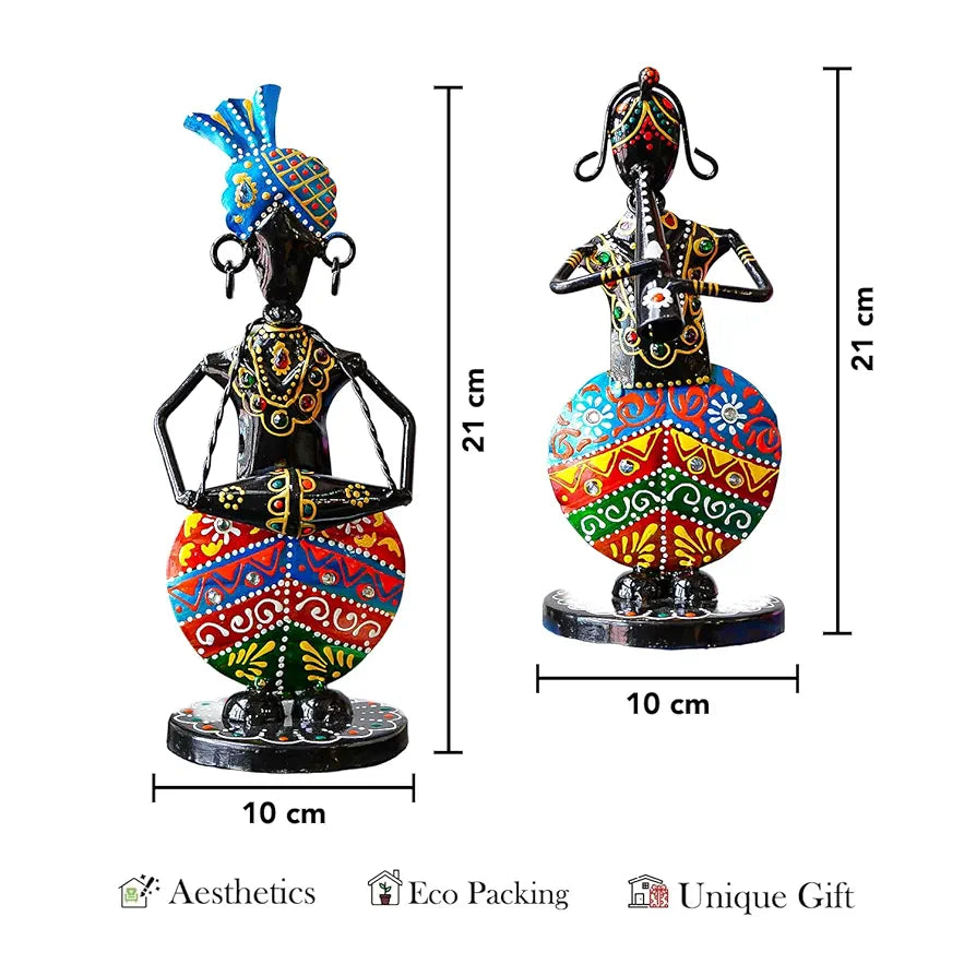 Ekhasa Nostrae Metal Show Pieces Rajasthani Musican Couple 1