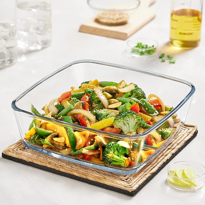 Borosil Glass Baking Dish | 1.6 Litres | Transparent