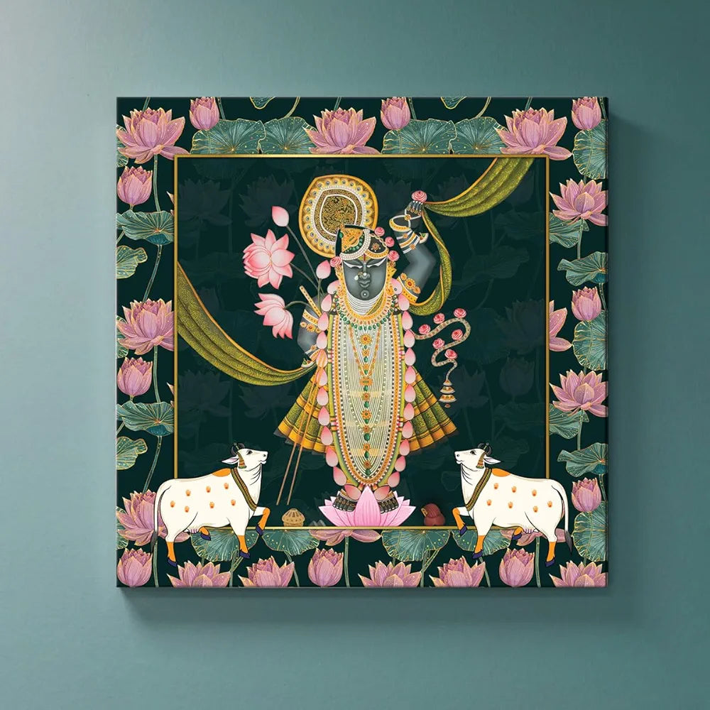 ArtX Canvas Shrinathji Pichwai Painting Shrinath Ji Big Size Wall Art Painting