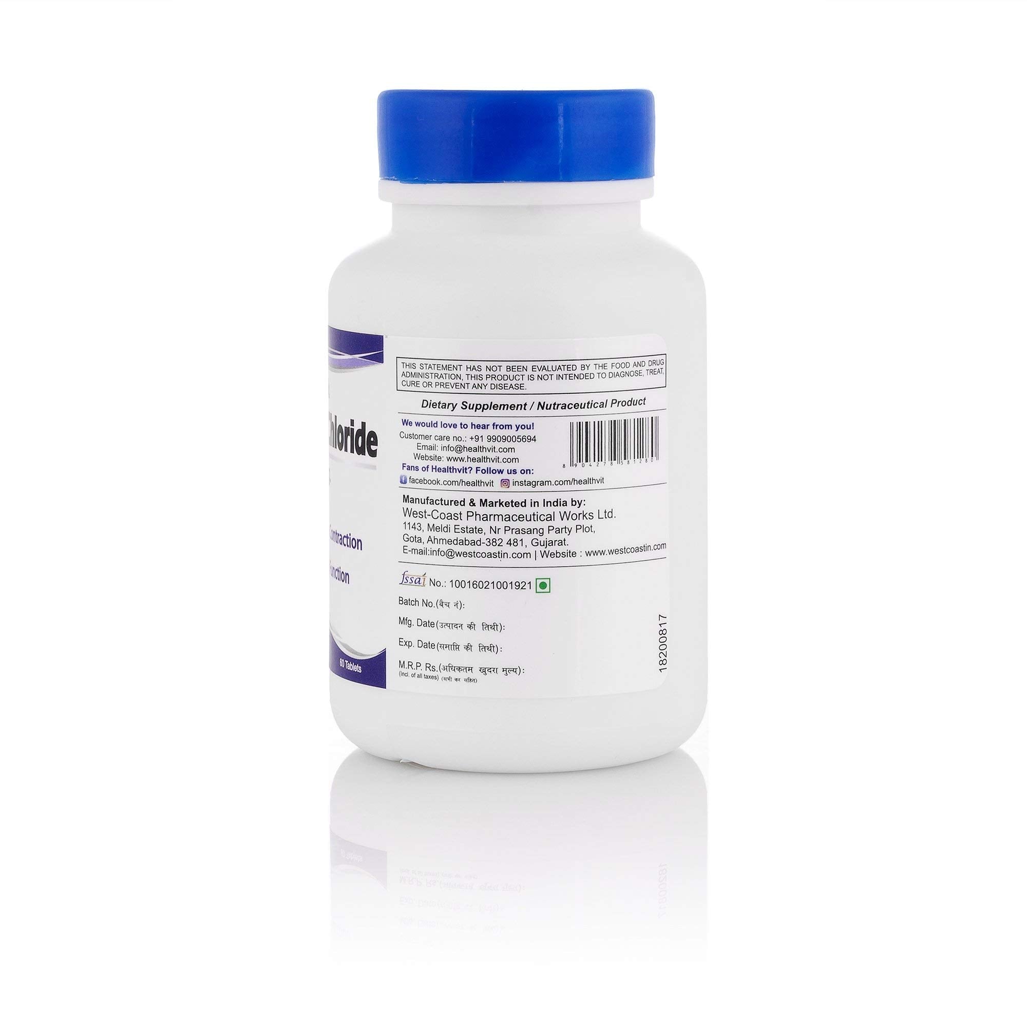 Healthvit Potassium Chloride 99mg - 60 tabs