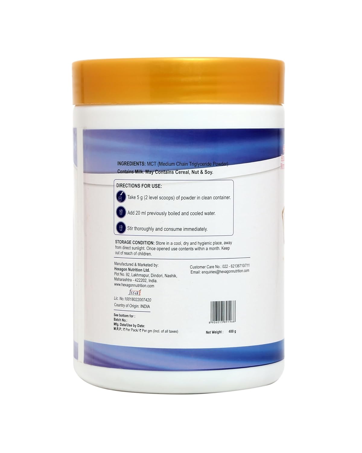 Pentasure MCT(Medium Chain triglyceride Powder) Nutritional Drink - 400 gms