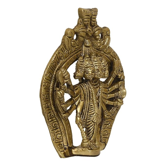 Ecraftindia Panchmukhi Lord Hanuman Brass Idol Statue