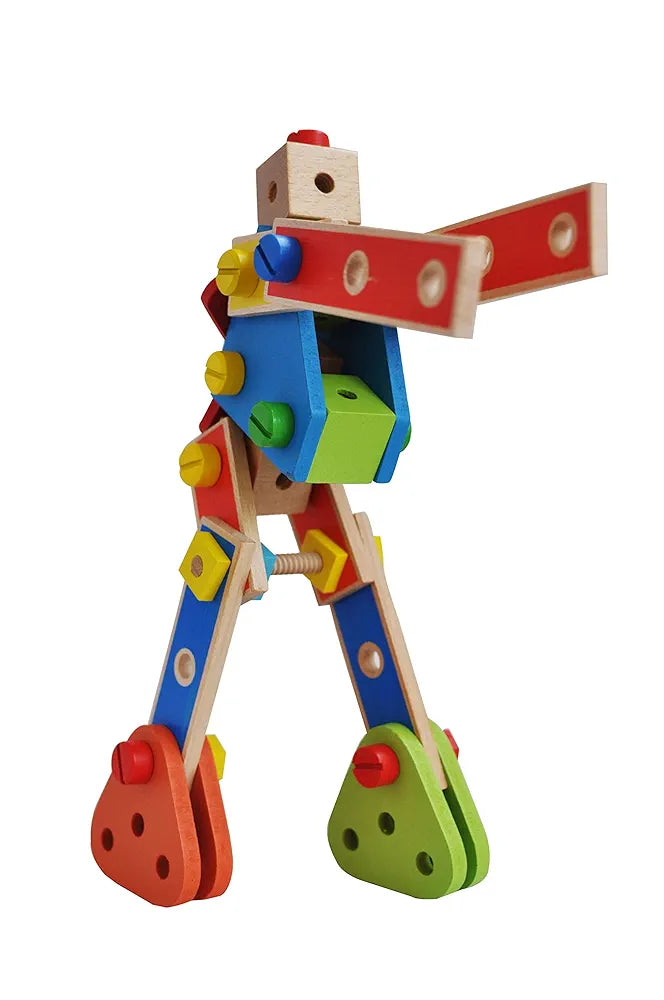 trinkets & more ® - nut construction assembling set | model building blocks toy | diy mechanical kit | stem learning kids 4 years + - Multi color