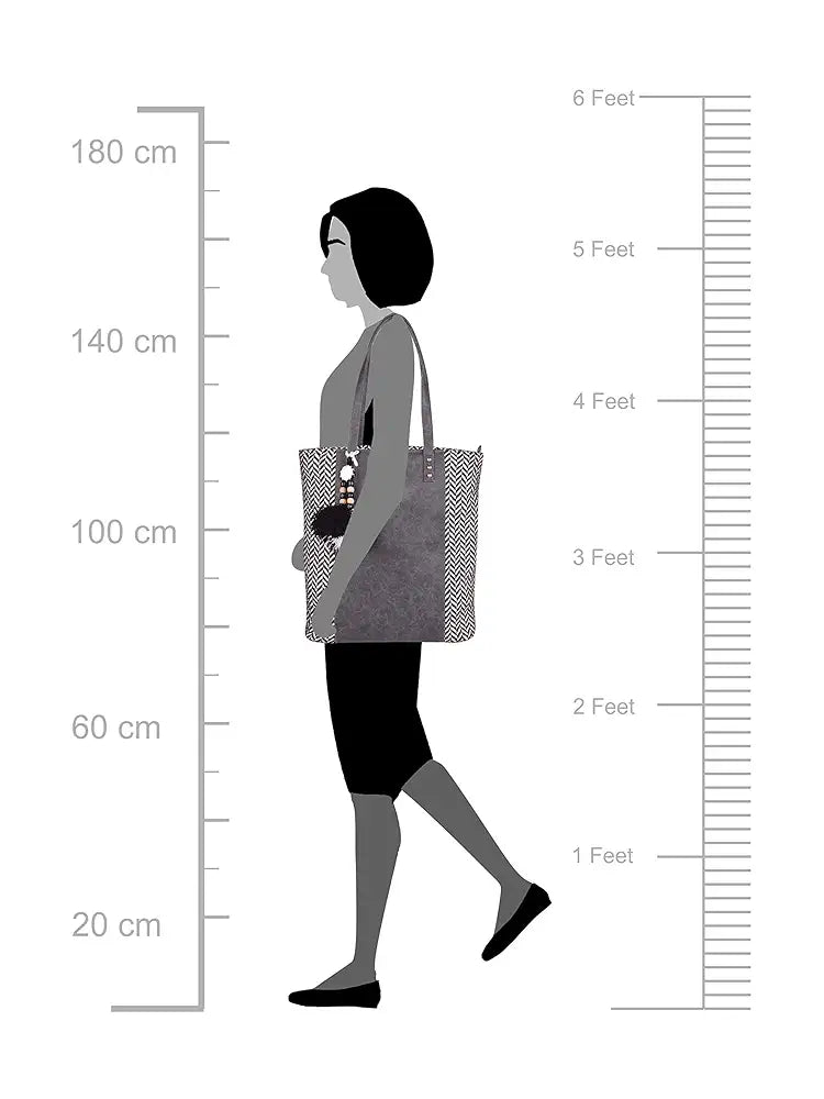 Astrid Women's Black PU Block Design Tote Bag With PU Strap