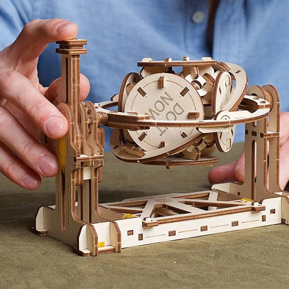 UGEARS STEM Random Generator Model Kit - Creative 3D Wooden Puzzles for Adults, Teens and Children - DIY Mechanical Science Kit for Self Assembly - Educational and Engineering 3D Puzzles with App