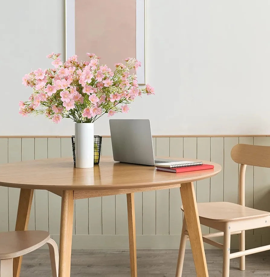 2 Pcs Artificial Flowers Bunch Milan Baby Breath 35cm Artificial Faux Gypsophila Bouquets Flower3