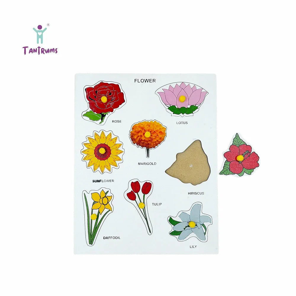 Tantrums Preschool Wooden Educational Puzzle for Kids Learning Helpful in Developing Hand Eye Concentration and Motor Skills with Self-Correcting Match 