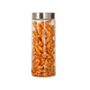 Femora Kitchen Storage Jars Borosilicate Glass With Steel Lid Air Tight Jar | 750 Ml | Pack of 6