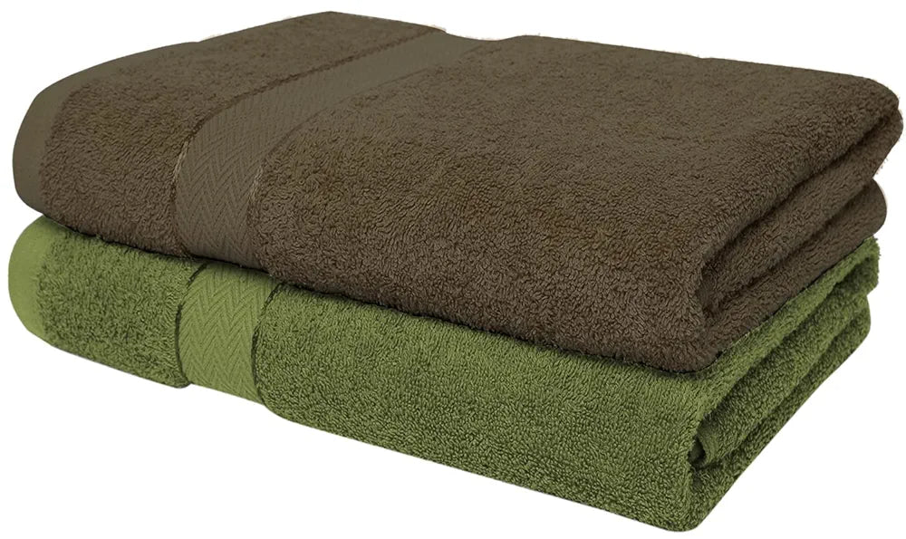 Cloth Fusion Cotton 500 GSM Towels for Bath Large Size Set of 2 Ultra Soft Bath Towel for Women and Men