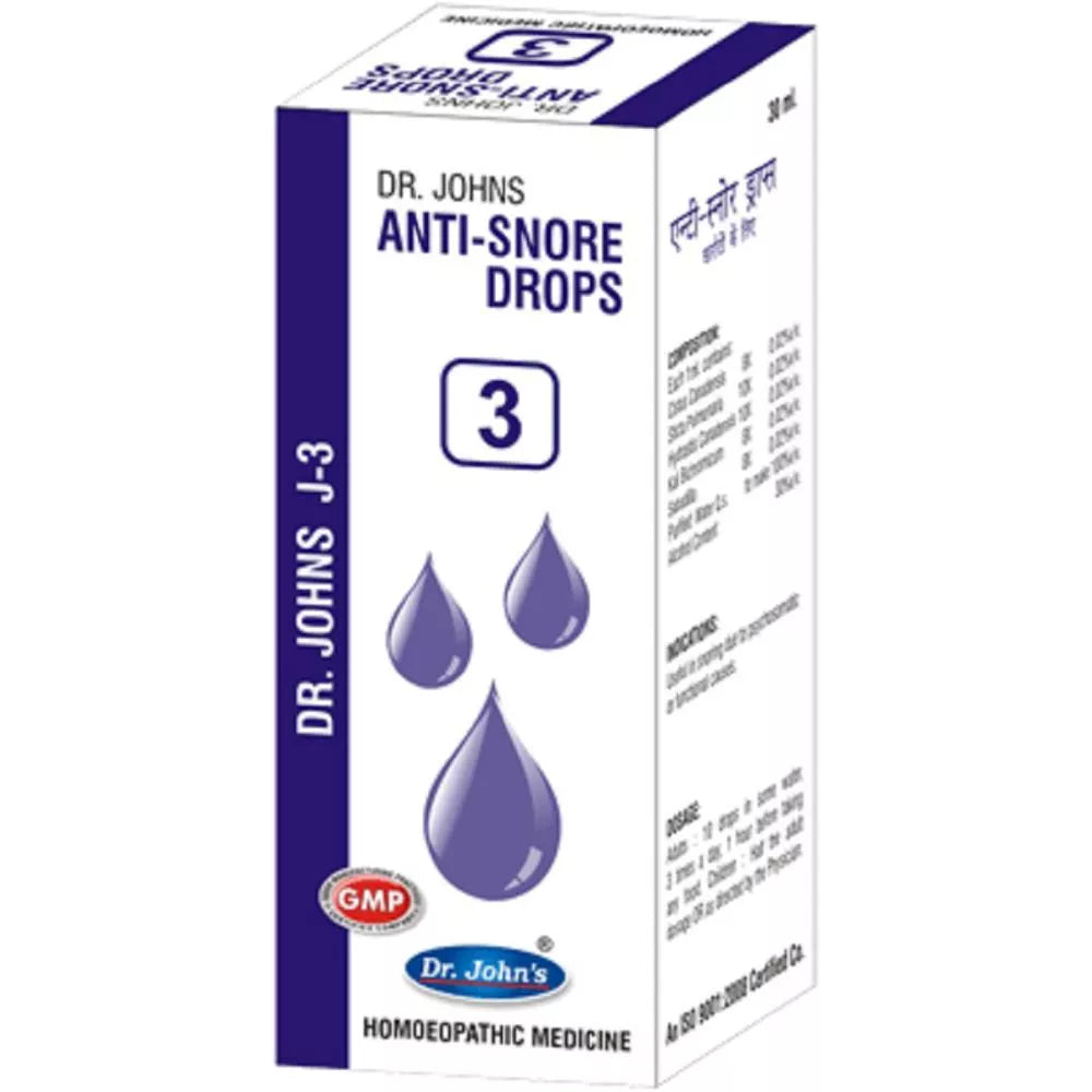 Dr Johns J 3 Anti-Snore Drops - 30 ml