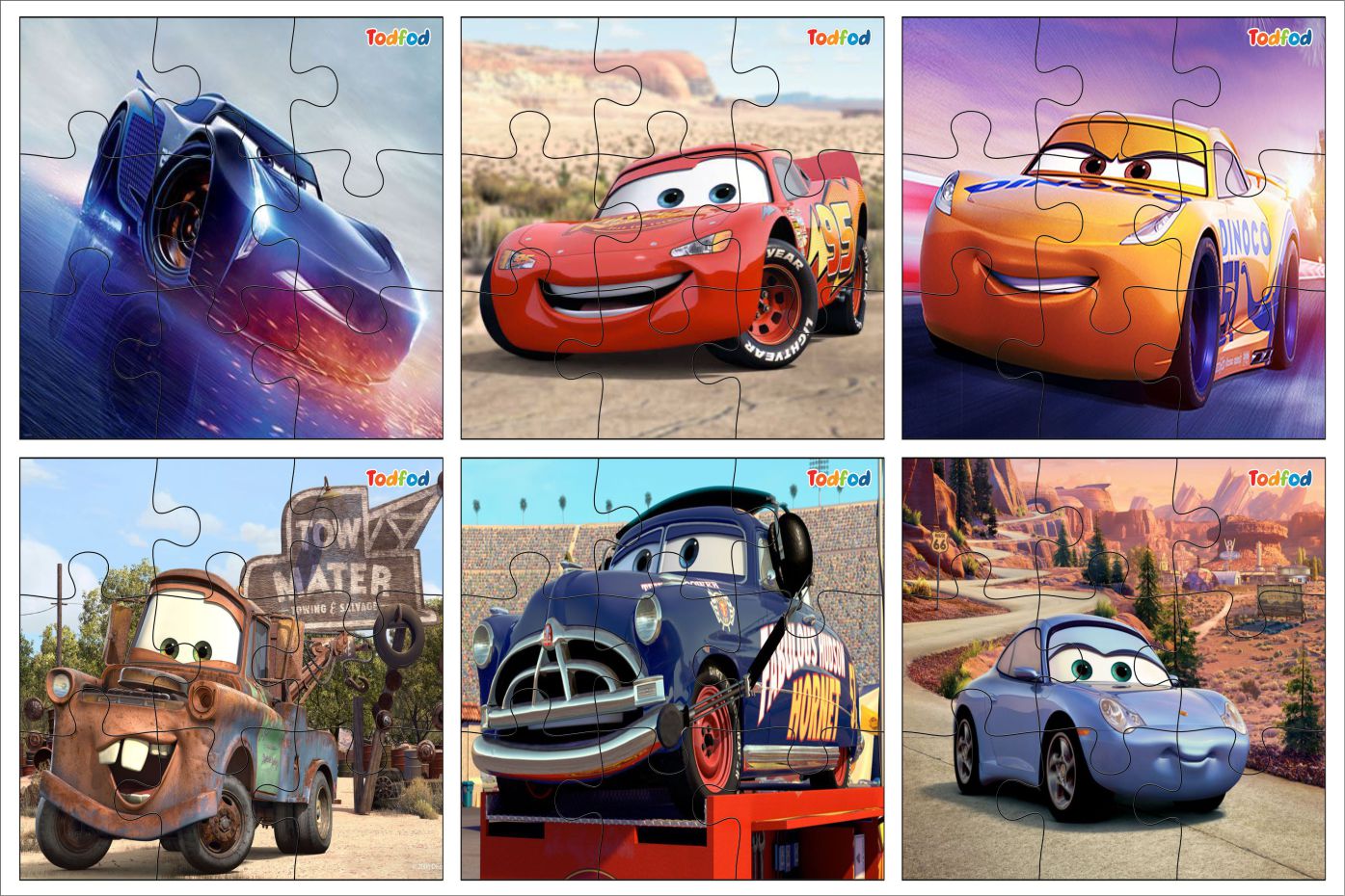 Wooden Jigsaw Puzzles - Disney Pixar Cars Anime Cartoon Characters