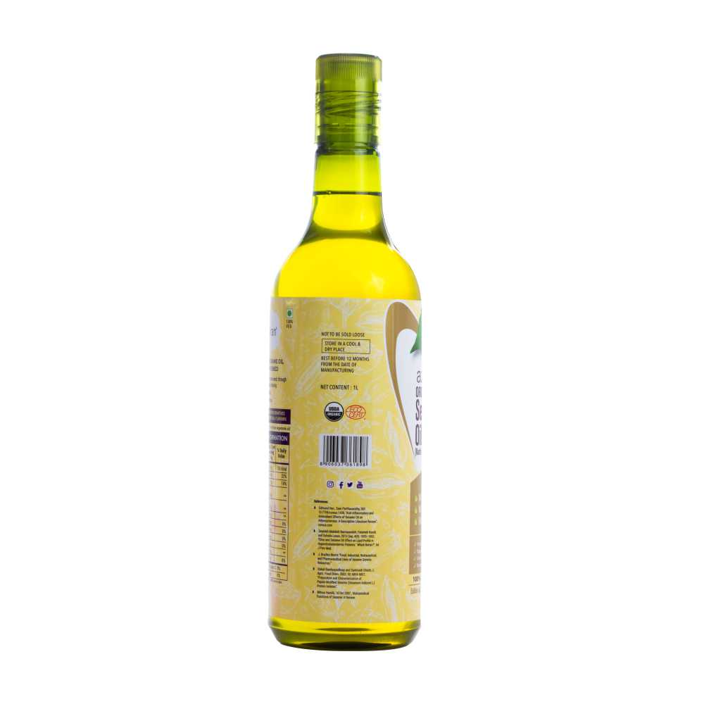 Azafran Organic Sesame Oil (Cold Pressed) - 1l