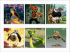 TodFod Wooden Jigsaw Puzzles - Kung Fu Panda Anime Cartoon Characters for Kids