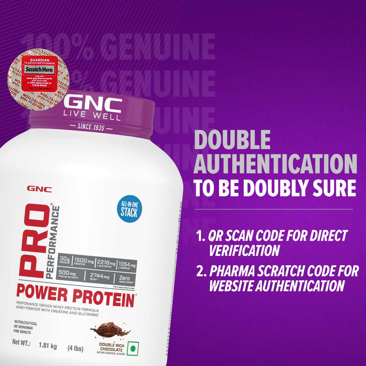 GNC Pro Performance Power Protein 6-in-1 Stack for Increased Strength