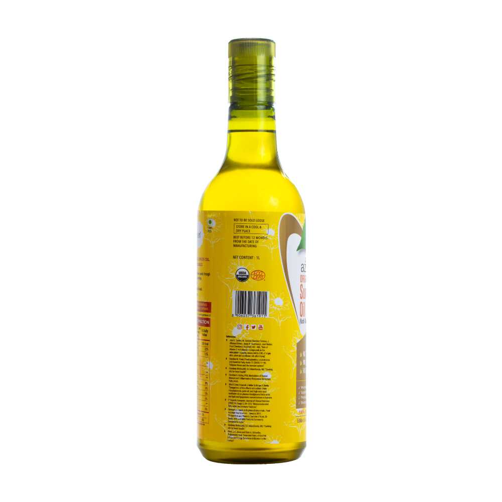 Azafran Organic Sunflower Oil (Cold Pressed) - 1l
