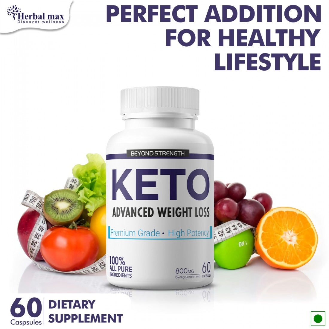 Herbalmax Keto Advanced Weight Loss Capsules - 60 Capsules