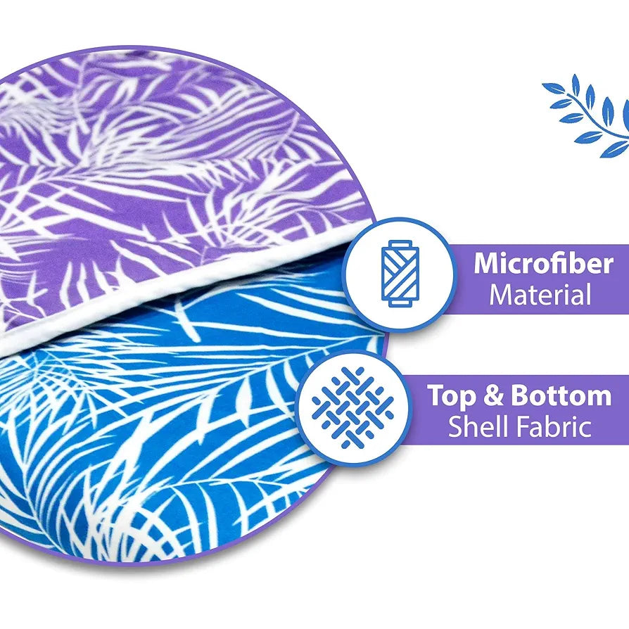 Divine Casa 120 GSM Microfiber Single Dohar Soft & Lightweight Throw Blanket Leaf Pattern Colour Aquarius Purple