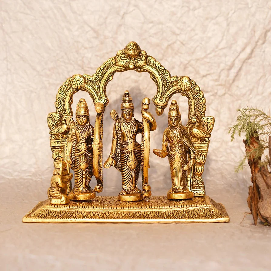 Jaipur Ace Metal Ram Darbar Murti Lord Ram Sita Laxman Hanuman Idol