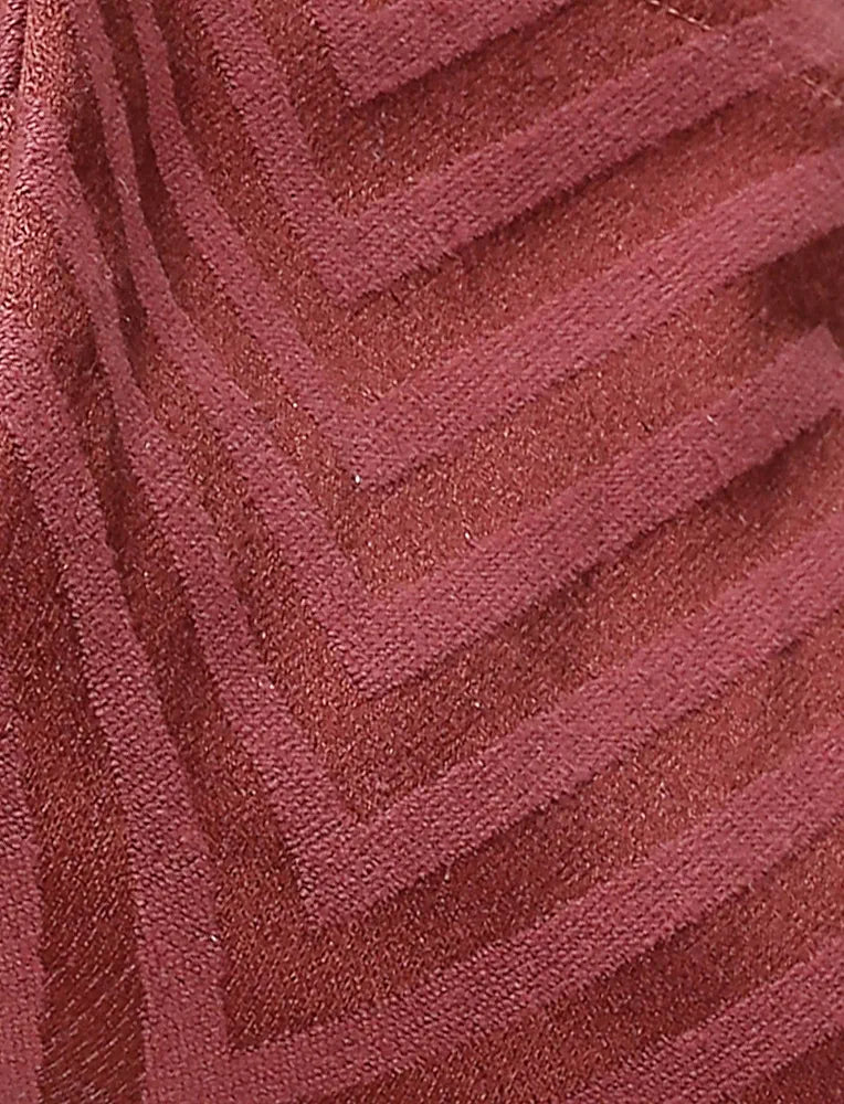 Saral Home Chevron Designer Curtains Colour Rust