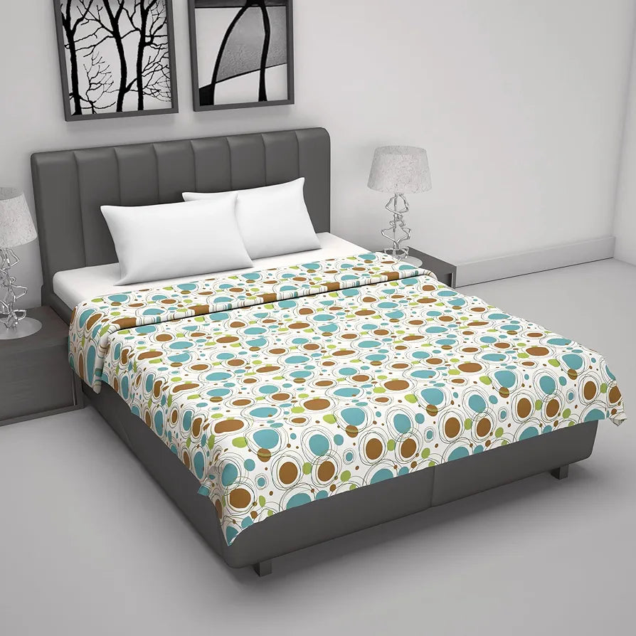 Divine Casa Reversible Cotton AC Blanket Double Bed Dohars Soft TC - 144 Multicolor