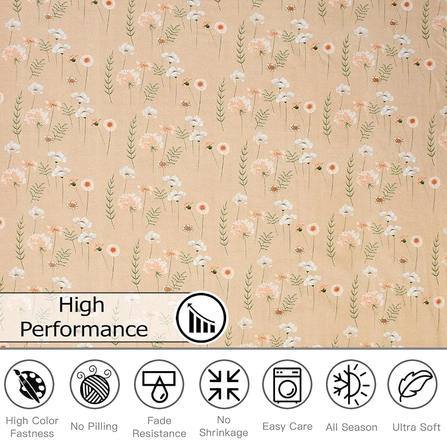 Fresh From Loom Microfiber Soft Cotton Bedsheet for Single Bed 1 Pillow Cover 200 TC Multicolor Rodeo Dust