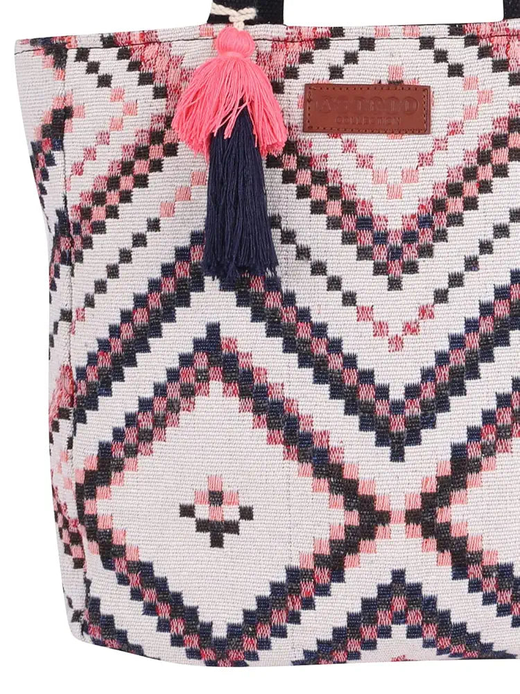 Astrid Handmade Macrame Flap Over Sling Bag For Girls And Women Colour Engaging Multi Coloured Diamond