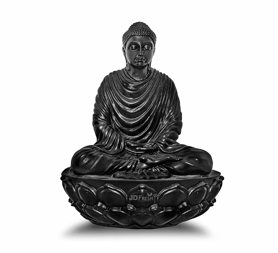 Jd Fresh 6 Inch Gautam Buddha Statue - Black