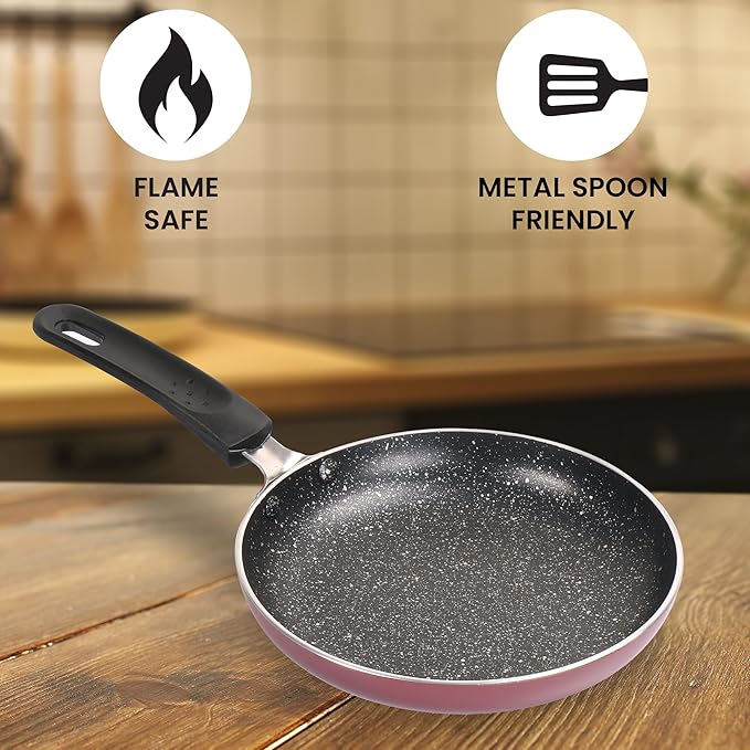 Milton Pro Cook Non Induction Granito Fry Pan, 18 Cm Frying Pan - 330 gms