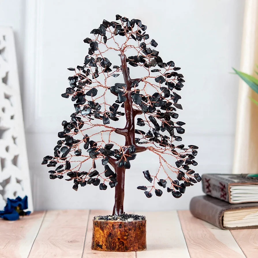Bezavo Black Tourmaline Crystal Tree Copper Wire
