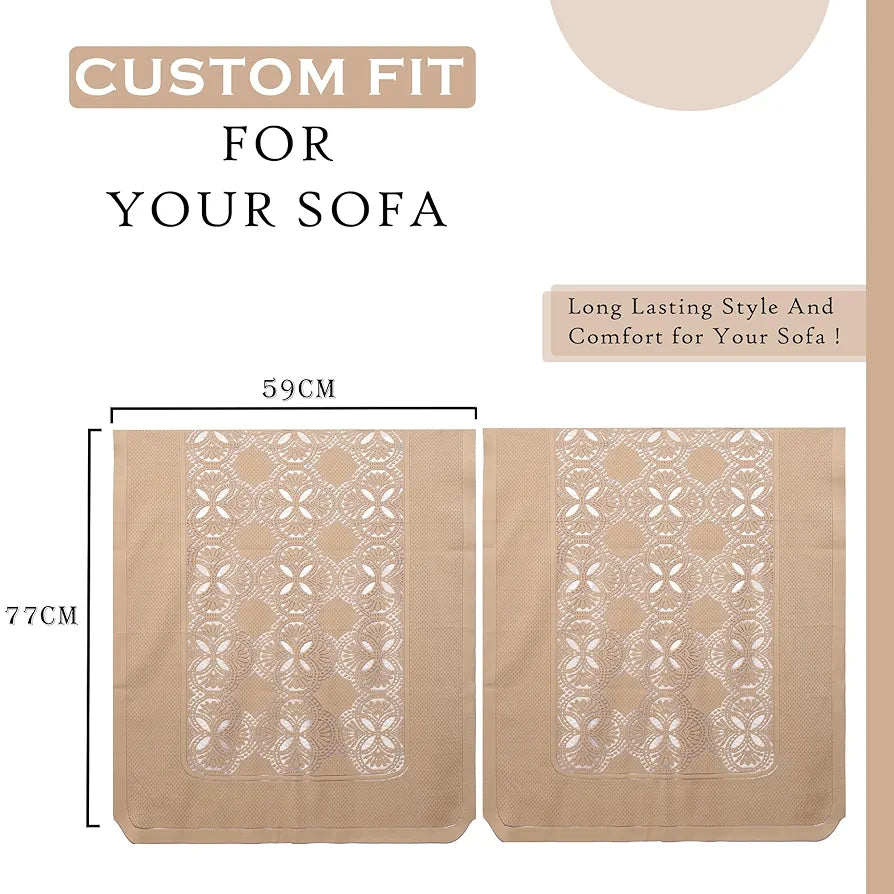 Kuber Industries Sofa Cover Single Seater Sofa Cover Net Sofa Slipcover Set Self Flower New Jersey Golden
