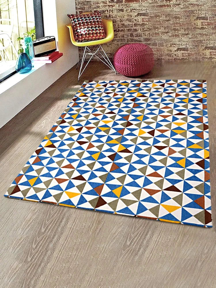SARAL HOME EASY LIVING Saral Home Cotton Printed Rectangular Carpet