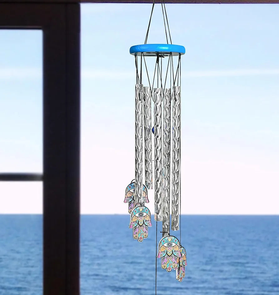 Zaicus Hamsa Hand Wind Chime 23-Inch Wind Chime-014