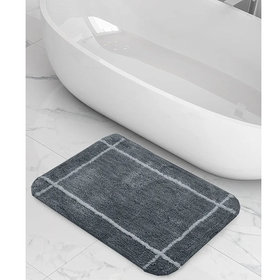 Sashaa World Microfiber Bathmat Colour Light Grey (Pack of 2)