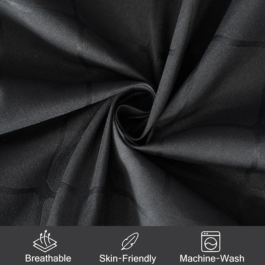 Fresh From Loom Microfiber Single Bed Geometric Bedsheet With 1 Pillow Covers 144 TC Grey Barfi