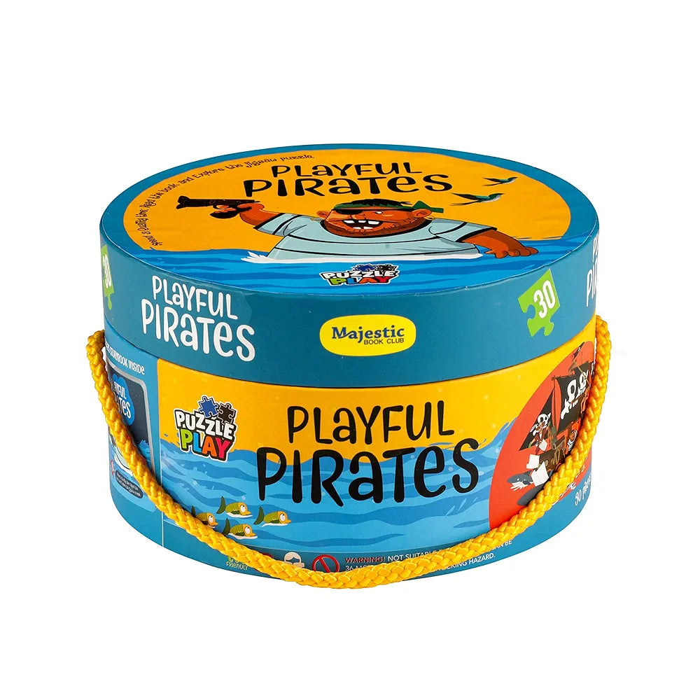 The Book Tree Playful Pirates Puzzle Box for Kids I 30 Jigsaw Puzzle Pieces & 1 Storybook I Fun Toy for Children Age 3+ I for Children by Majestic Book Club