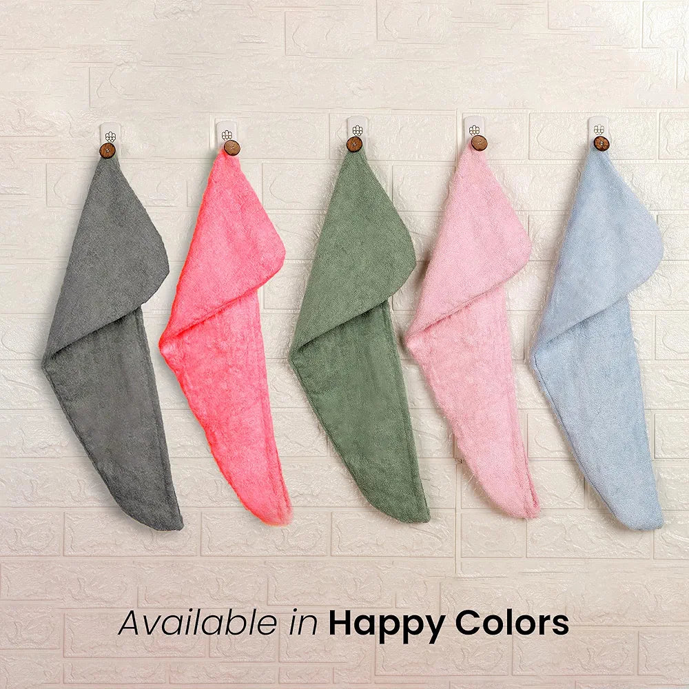 Mush Bamboo Hair Towel Ultra Soft Absorbent & Anti Microbial Hair Wrap