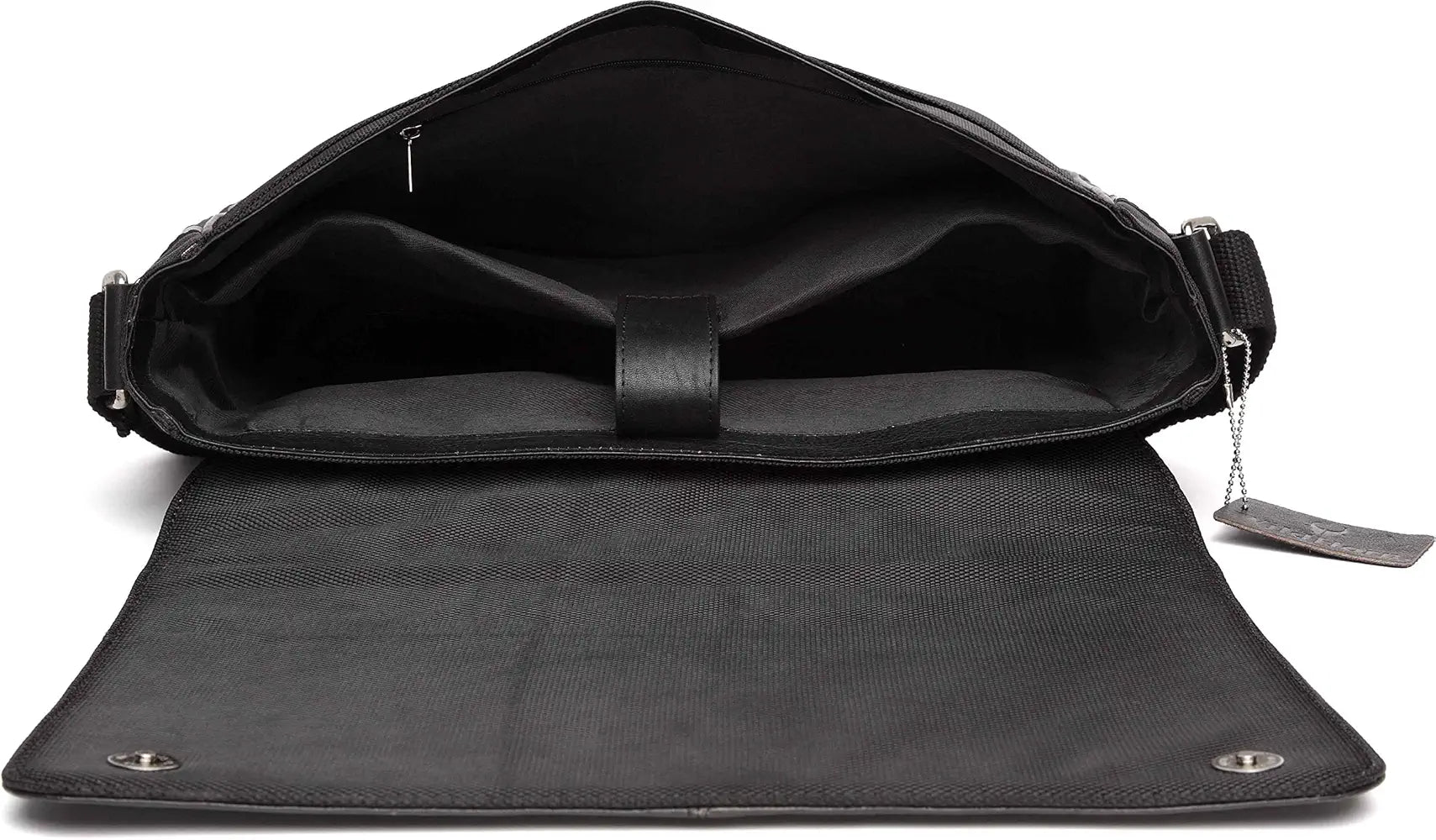 WildHorn Leather 13 inch Laptop Messenger Bag for Men I Padded Laptop Compartment I Adjustable Strap I Dimension: L- 14inch H- 10.5 inch W- 3.5inch