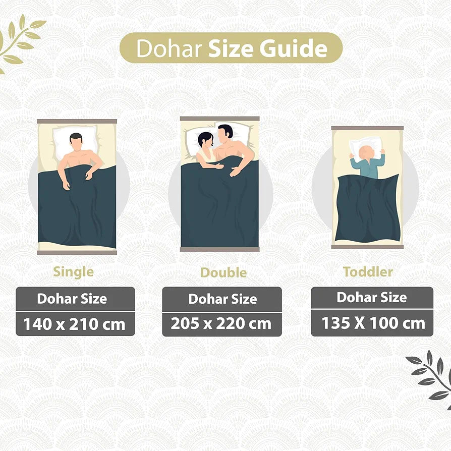 Divine Casa 120 GSM Microfiber Double Dohar Soft & Lightweight Throw Blanket Floral Burst Pattern Colour Soybean & White