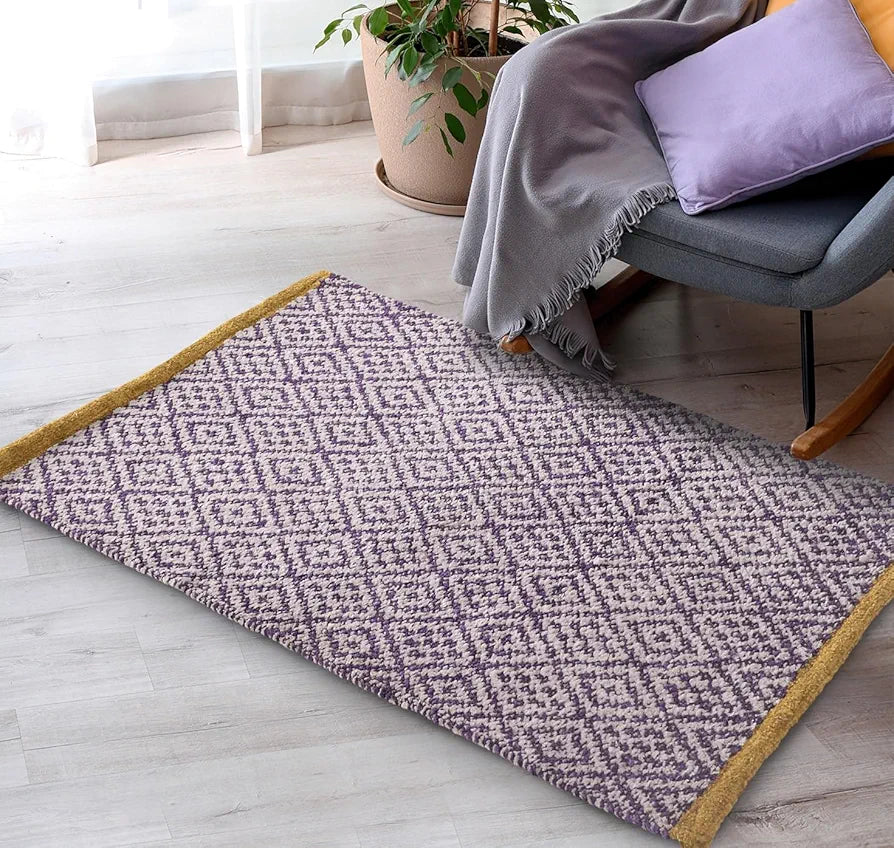 Sashaa World Multipurpose Rug Colour Purple