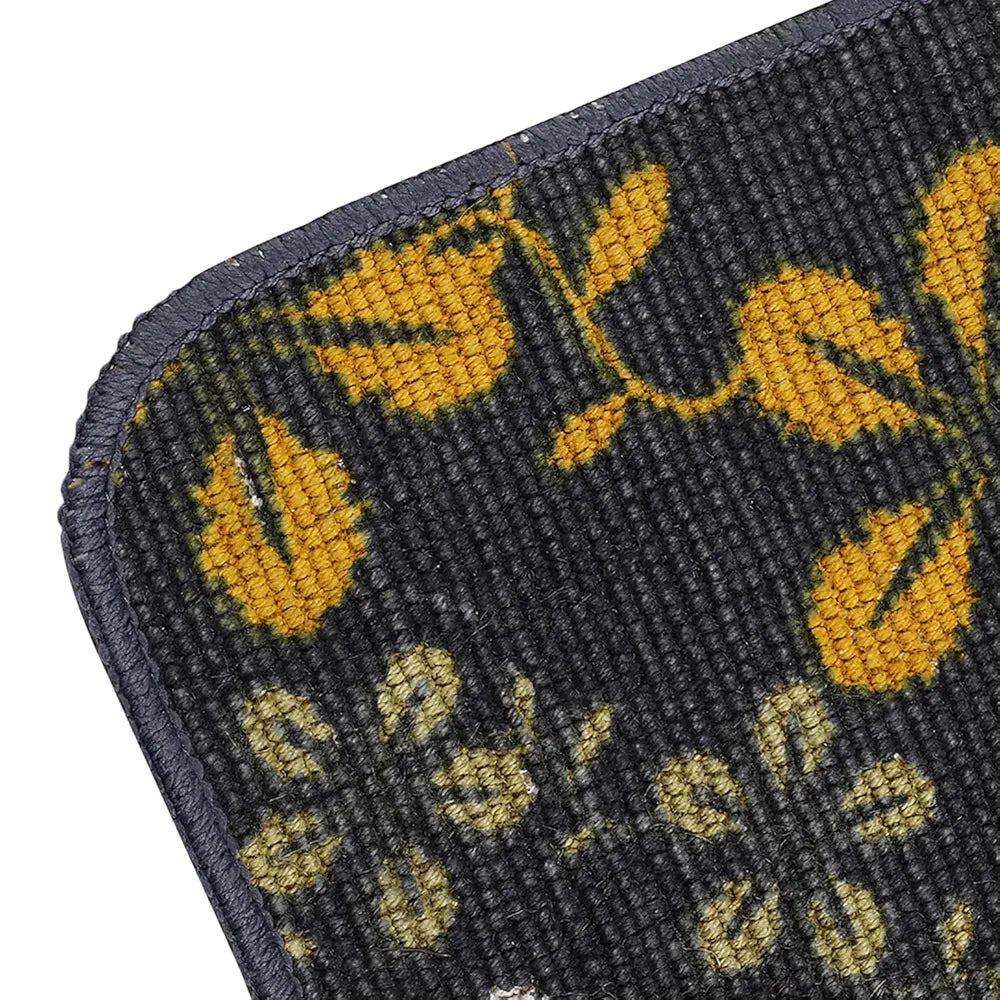 Saral Home Zinta Floral Soft Cotton Durable & Washable Multipurpose Runner Colour Grey