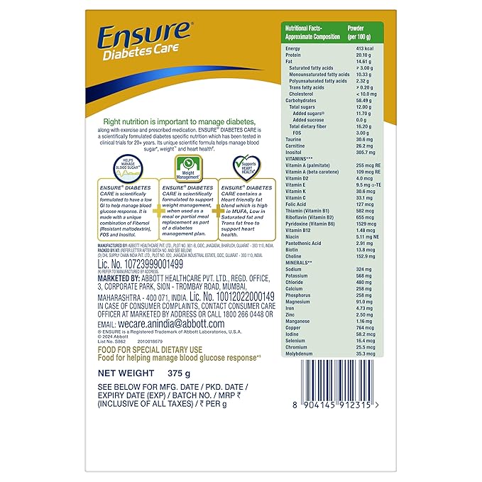 Ensure Diabetes Care Powder Vanilla Flavour