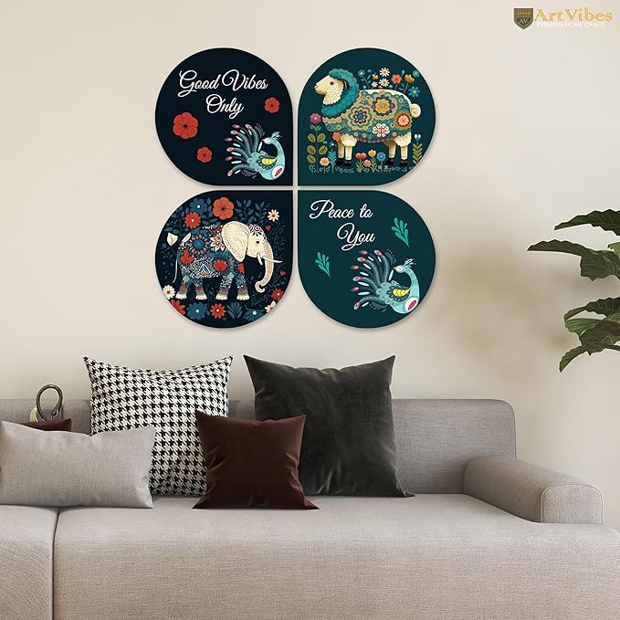 Artvibes Positive Quotes Wooden Wall Hanging for Home Decor | Door Decorative Hangings