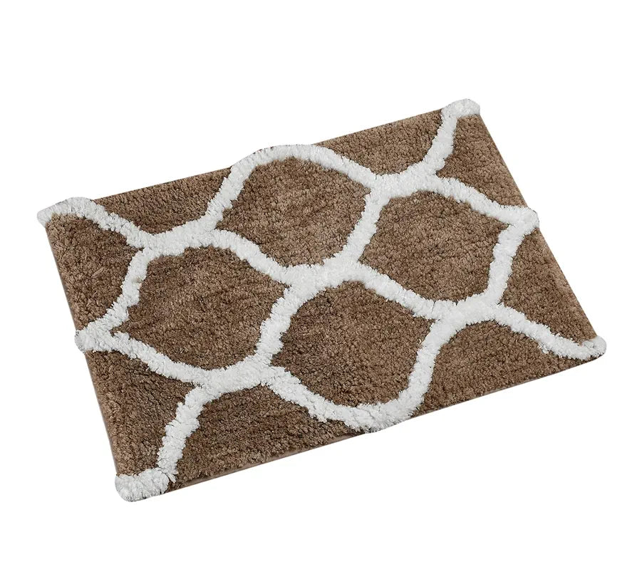 Aerohaven Glorious Super Soft Microfiber Designer Anti Slip Bathmat Coffee Colour