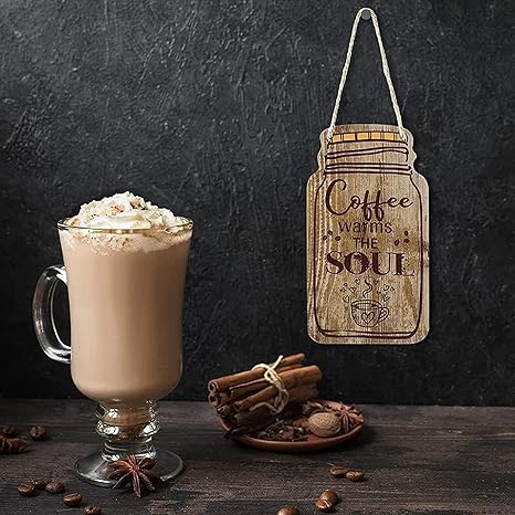 Angel Infinite Coffee Sign Mason Jar Wall Hanging Plaque Wall Hanger For Home decor Wall Art
