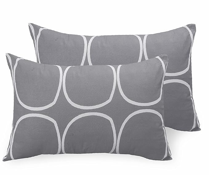 Huesland by Ahmedabad Cotton 144 Tc King Size Bedsheet Cotton with 2 Pillow Covers | Grey